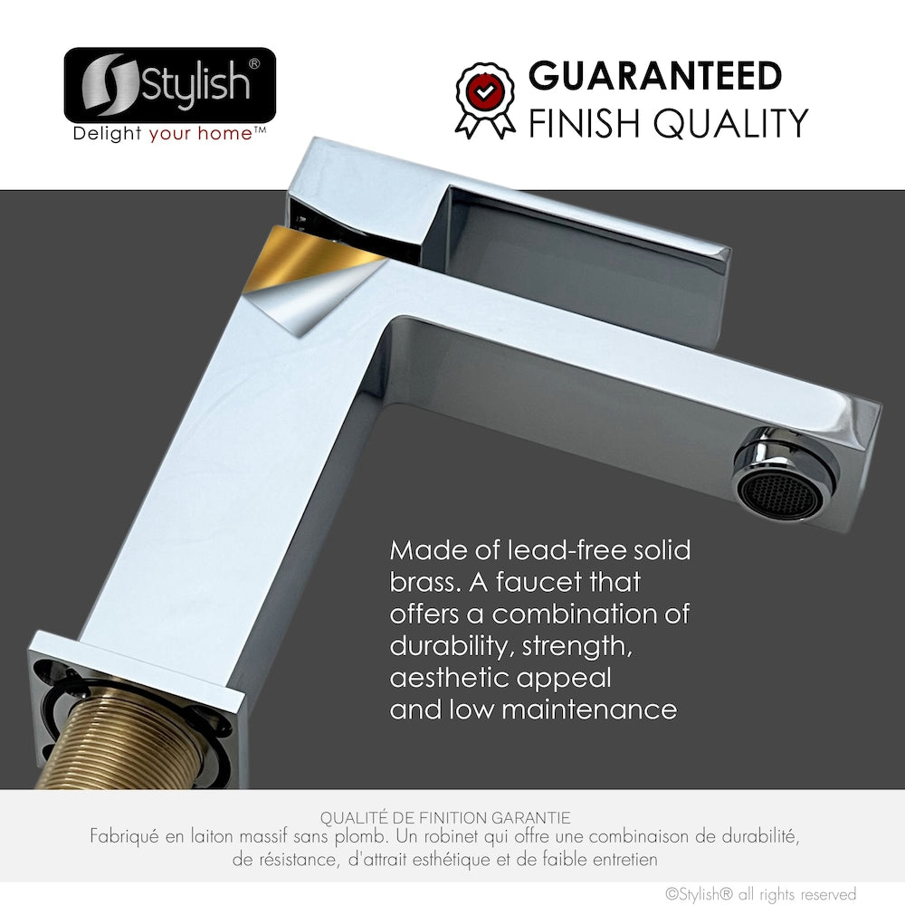 Ava Single Handle Bathroom Faucet in Chrome