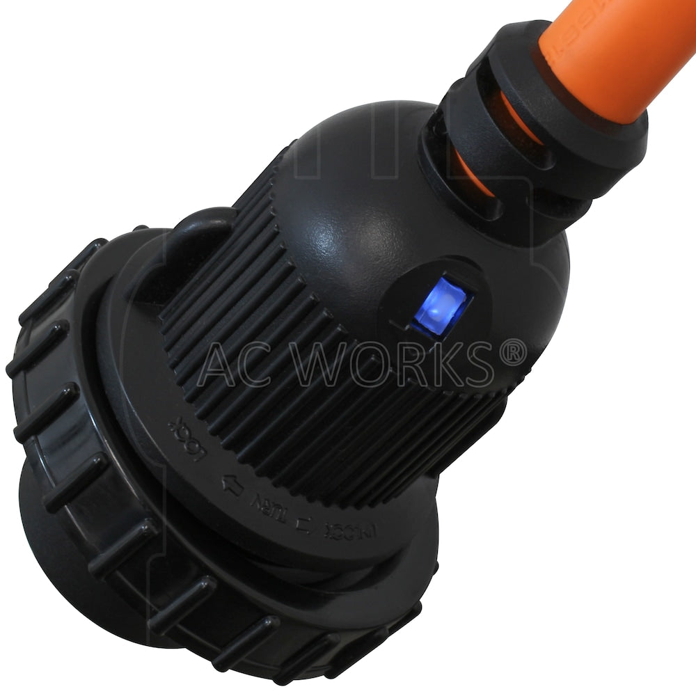 1ft Household Adapter 15A Plug to 30A RV/Marine L5-30R Female Connector