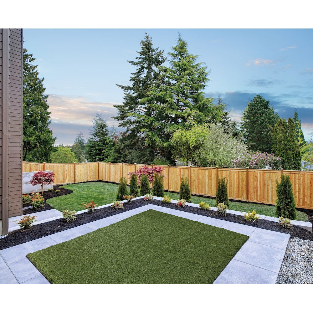 Soft Fescue 5 ft. x 7 ft. Green Artificial Grass Rug