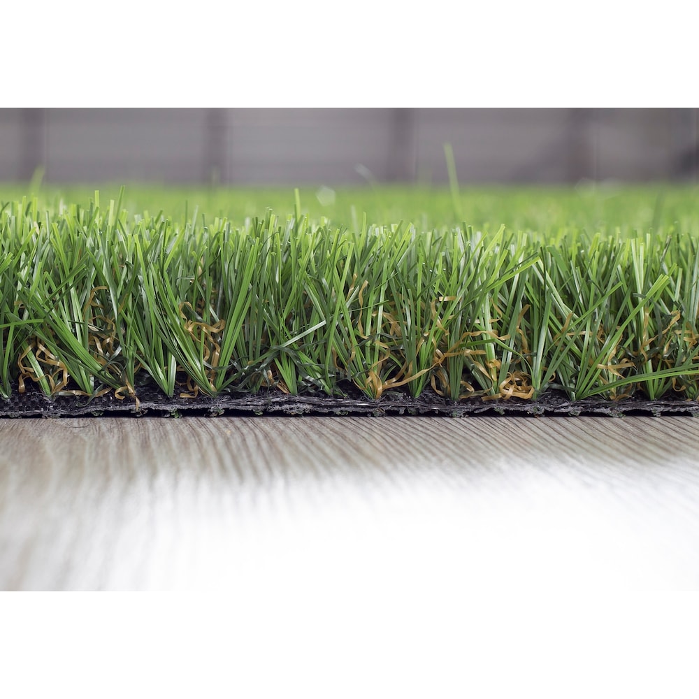 Soft Fescue 5 ft. x 7 ft. Green Artificial Grass Rug