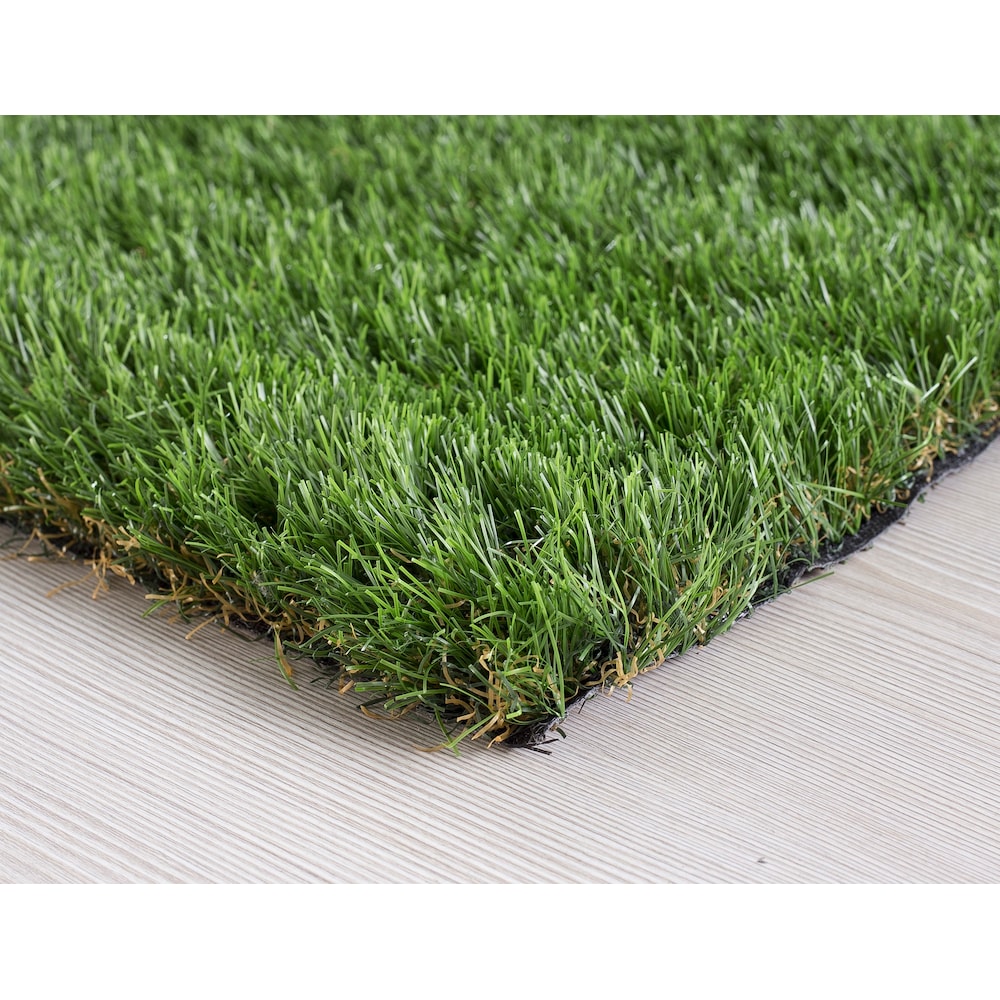Soft Fescue 6 ft. x 12 ft. Green Artificial Grass Rug