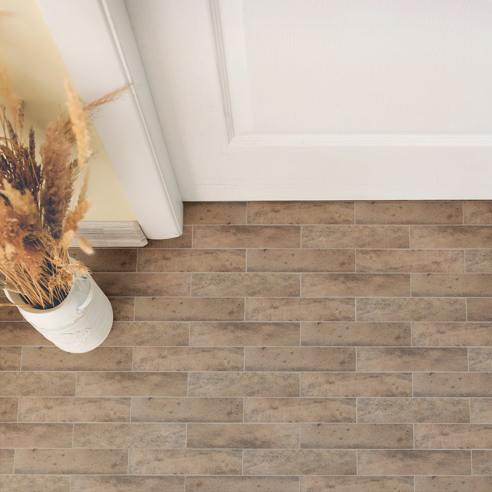 Sample - Capri Brick Terra 2-1/2-inch x 10-inch Porcelain Floor and Wall Tile