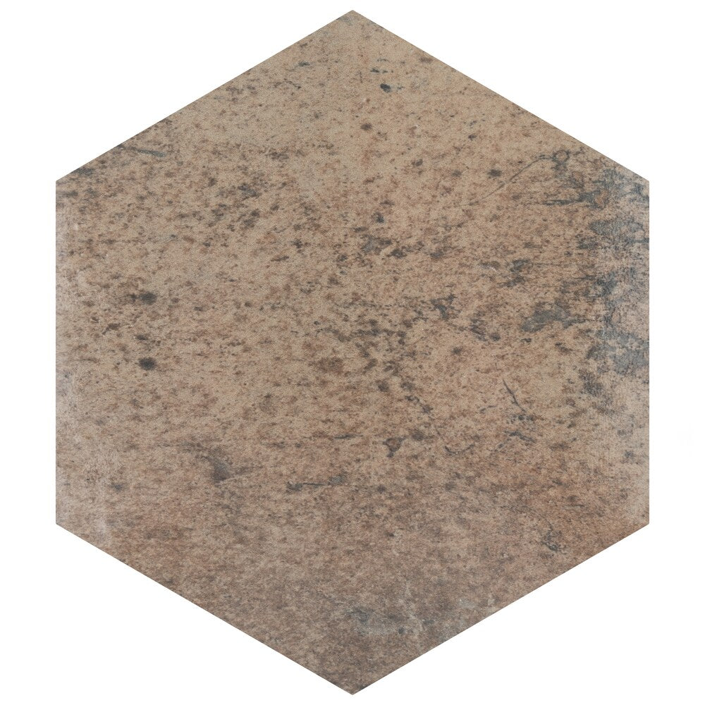 Sample - Capri Hex Terra 8-inch x 7-inch Porcelain Floor and Wall Tile