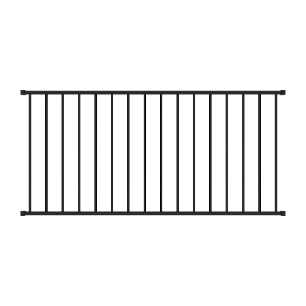 34inch x 72inch Black Powdercoated Steel Rail Level Panel