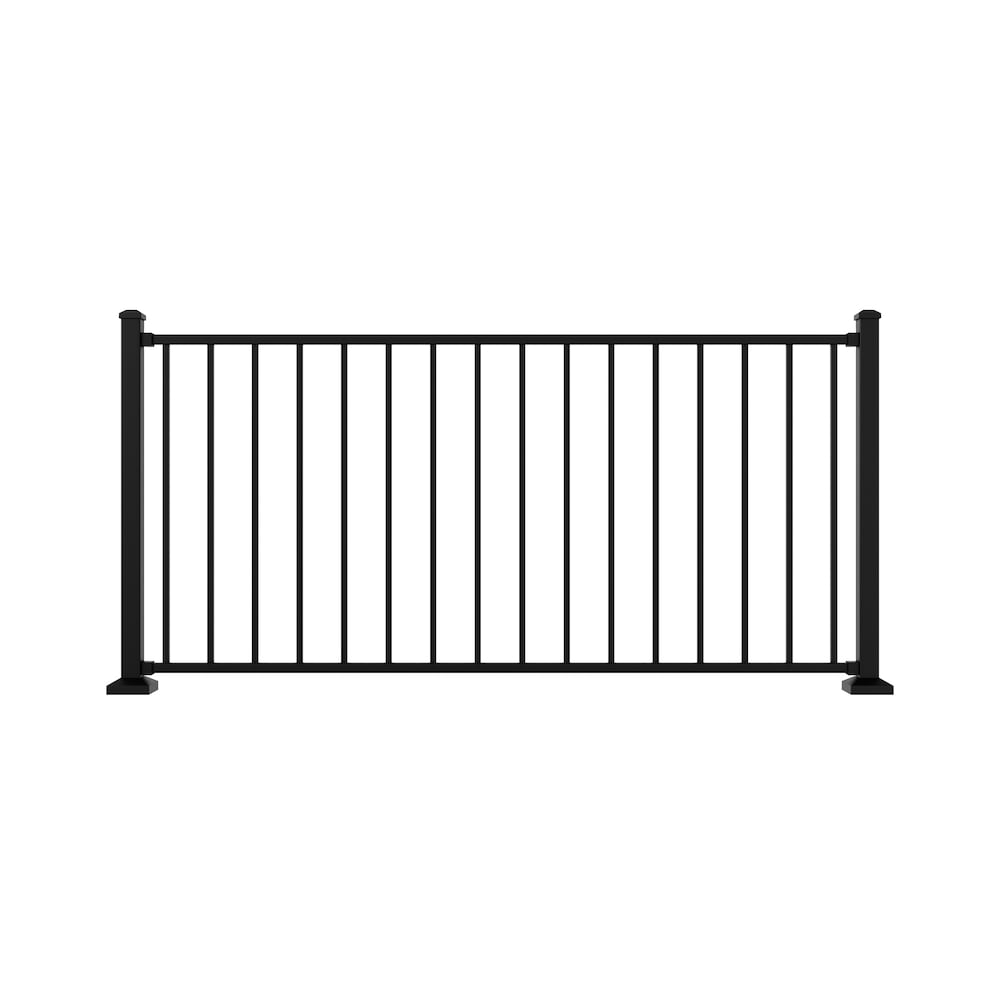 34inch x 72inch Black Powdercoated Steel Rail Level Panel