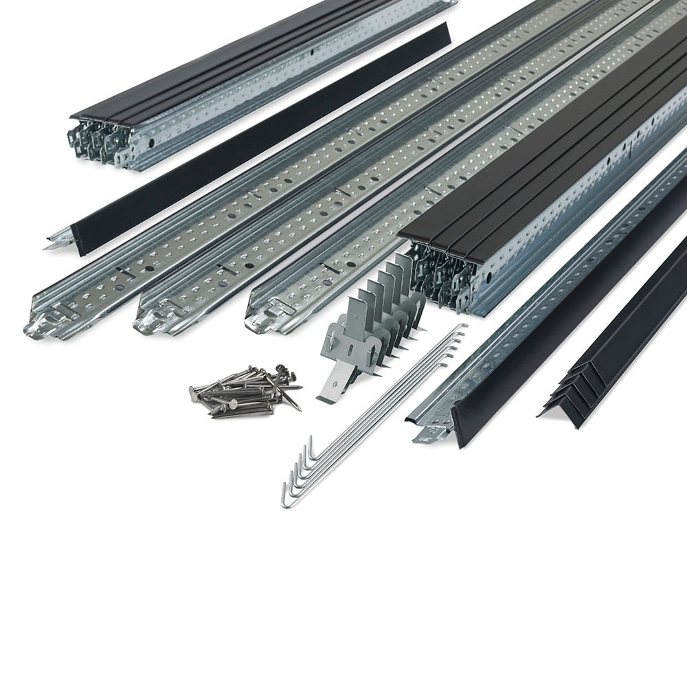 Armstrong Grid for 2ft.x2ft. Drop Ceiling All-In-One Kit in Black 6362BL (Sold by Case-Cover 64sf)