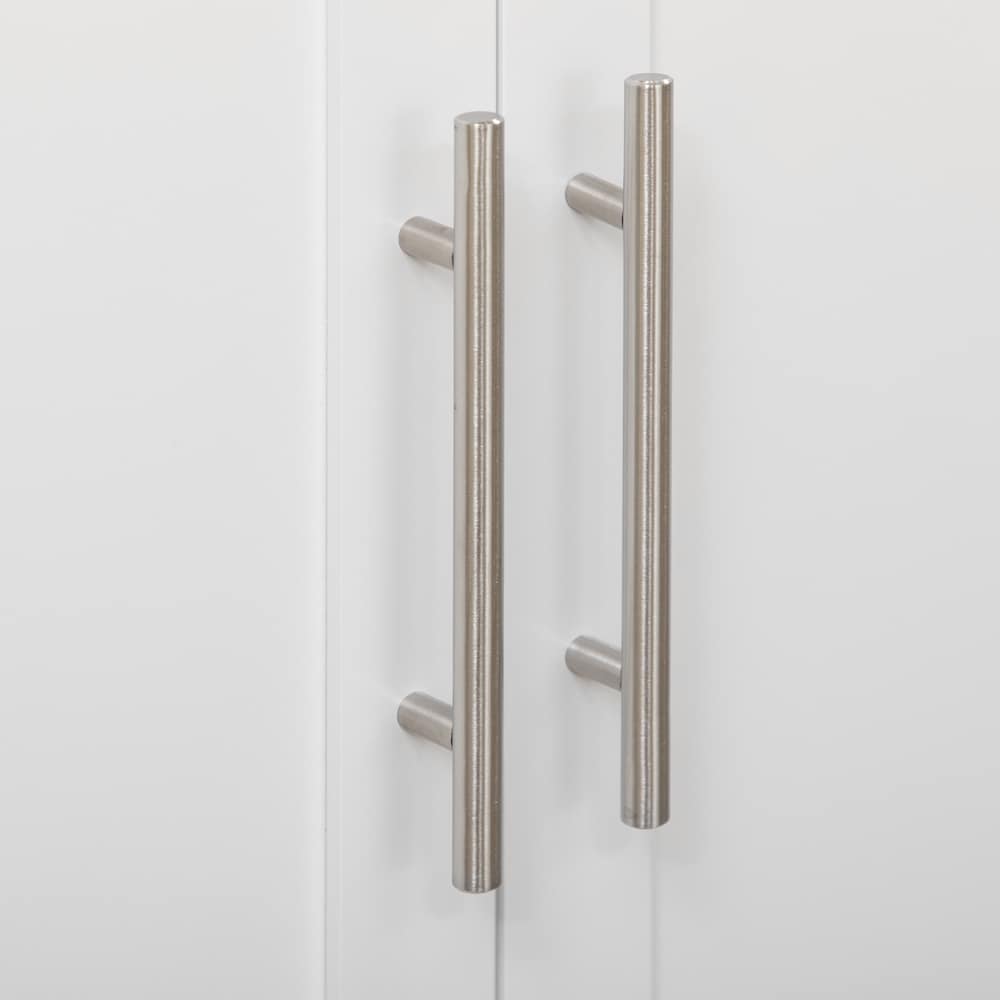 43-inch W Kitchen Island with Storage, Drawer, Spice Rack, Towel Rack in White