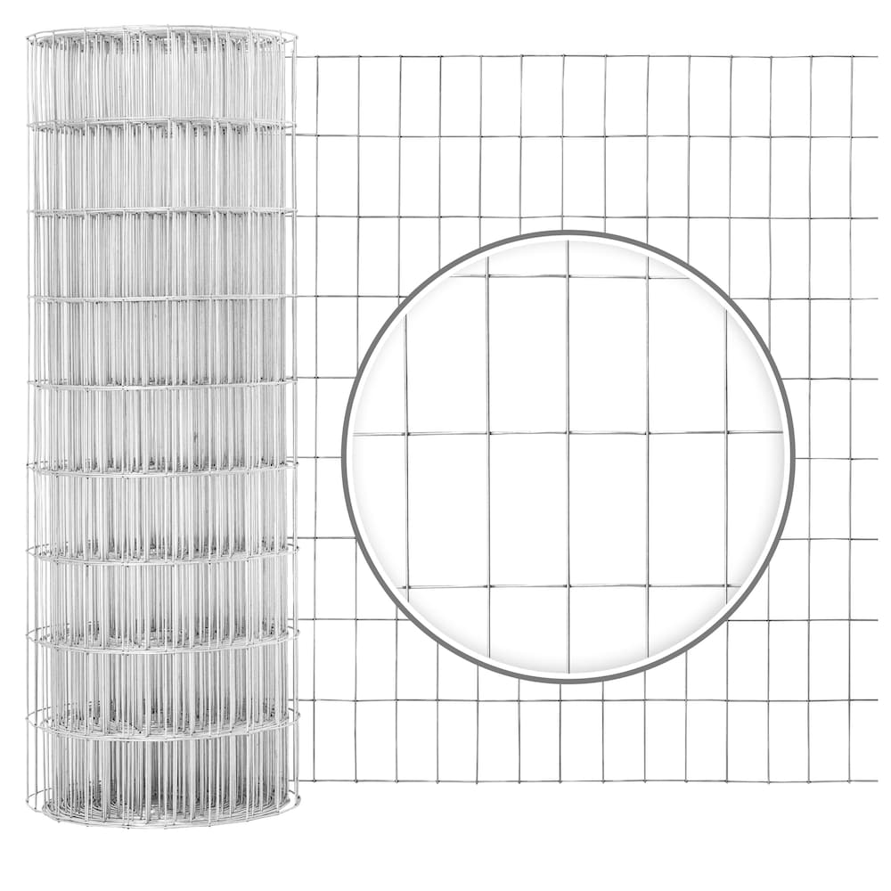 2 inch x 4 inch 4 ft. x 50 ft. 12.5-Gauge Galvanized Welded Fence