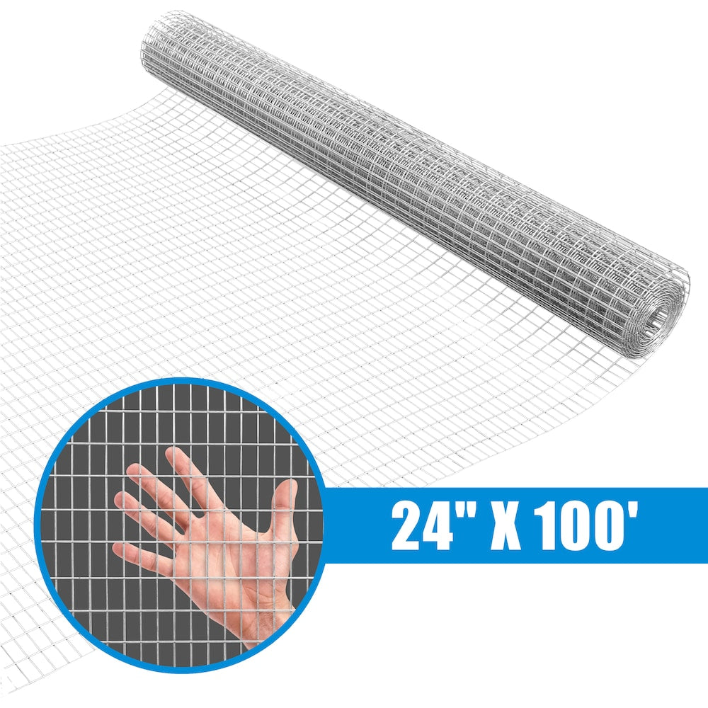 1 inch x 1/2 inch 2 ft. x 100 ft. 16-Gauge Galvanized Welded Fence