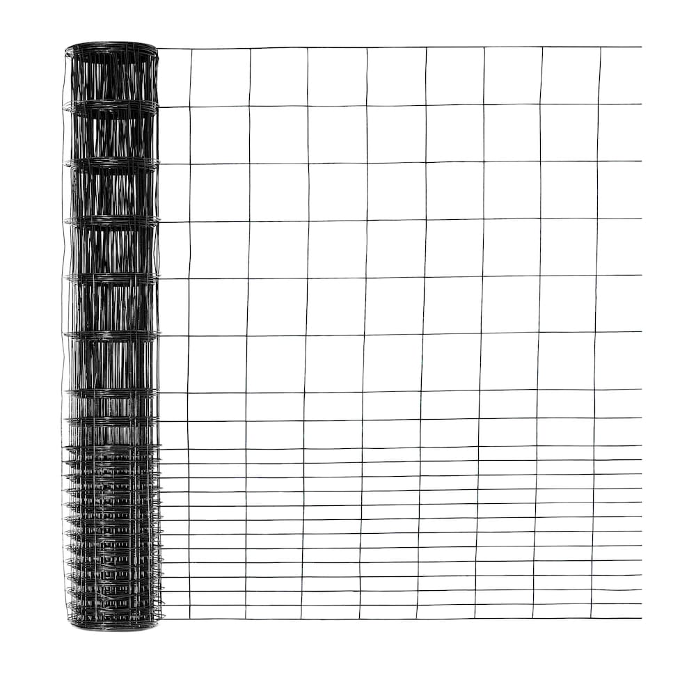 40-inch x 50ft. 16-Gauge Black PVC-Coated Rabbit Guard Fence