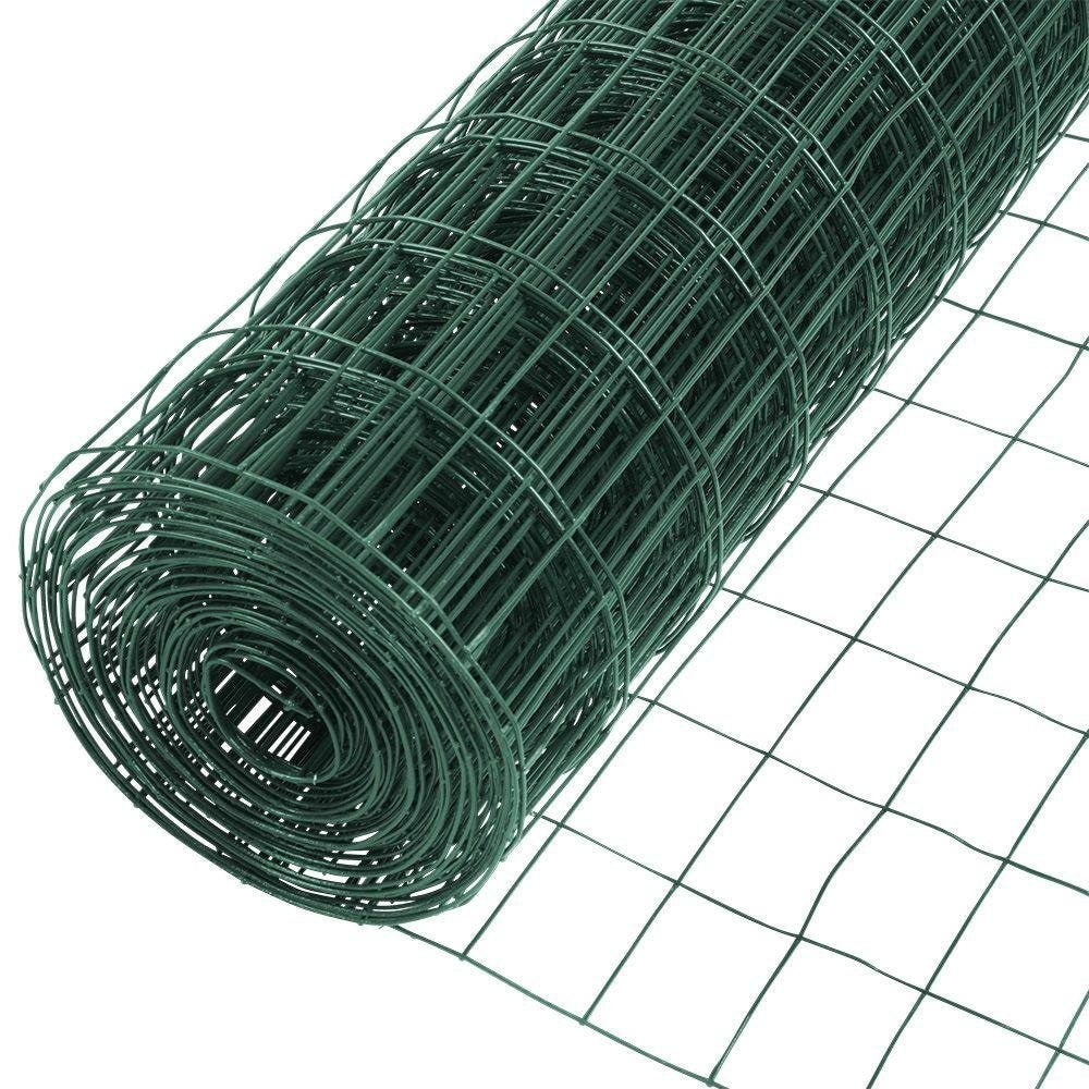 6 feet. x 50 feet. 16-Gauge Green PVC Coated Welded Wire Fence with Mesh Size 3 inch x 2 inch