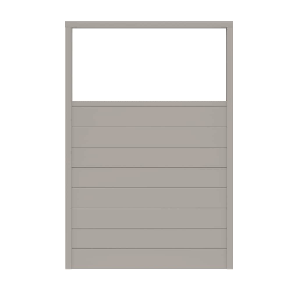 4' x 6' Vinyl Prvacy Fence Panel for 2'x4' Decoratave Panel Insert Slate Grey