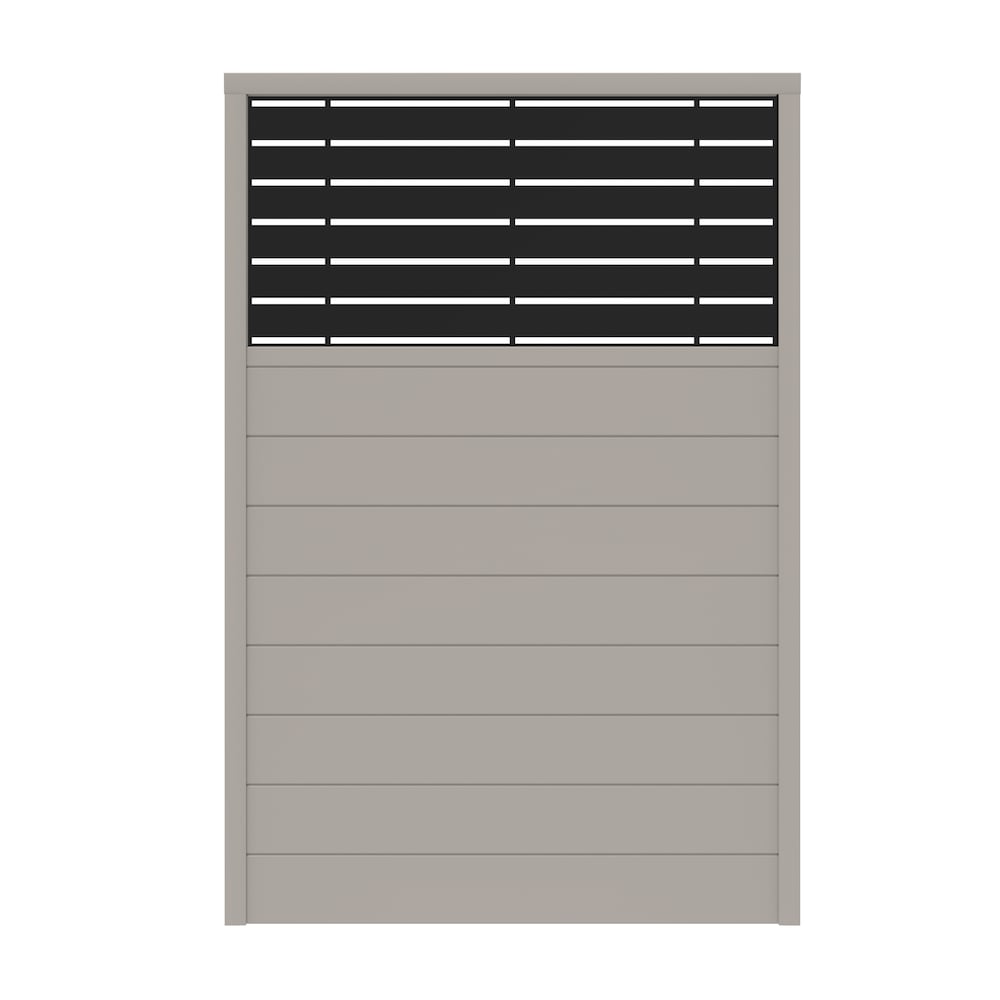 4' x 6' Vinyl Prvacy Fence Panel for 2'x4' Decoratave Panel Insert Slate Grey