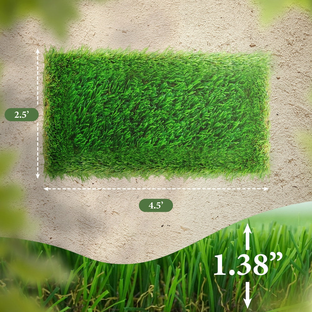 2.5 ft. x 4.5 ft. Artificial Grass, Grass Pad Mat for Pet Dogs, Indoor & Outdoor