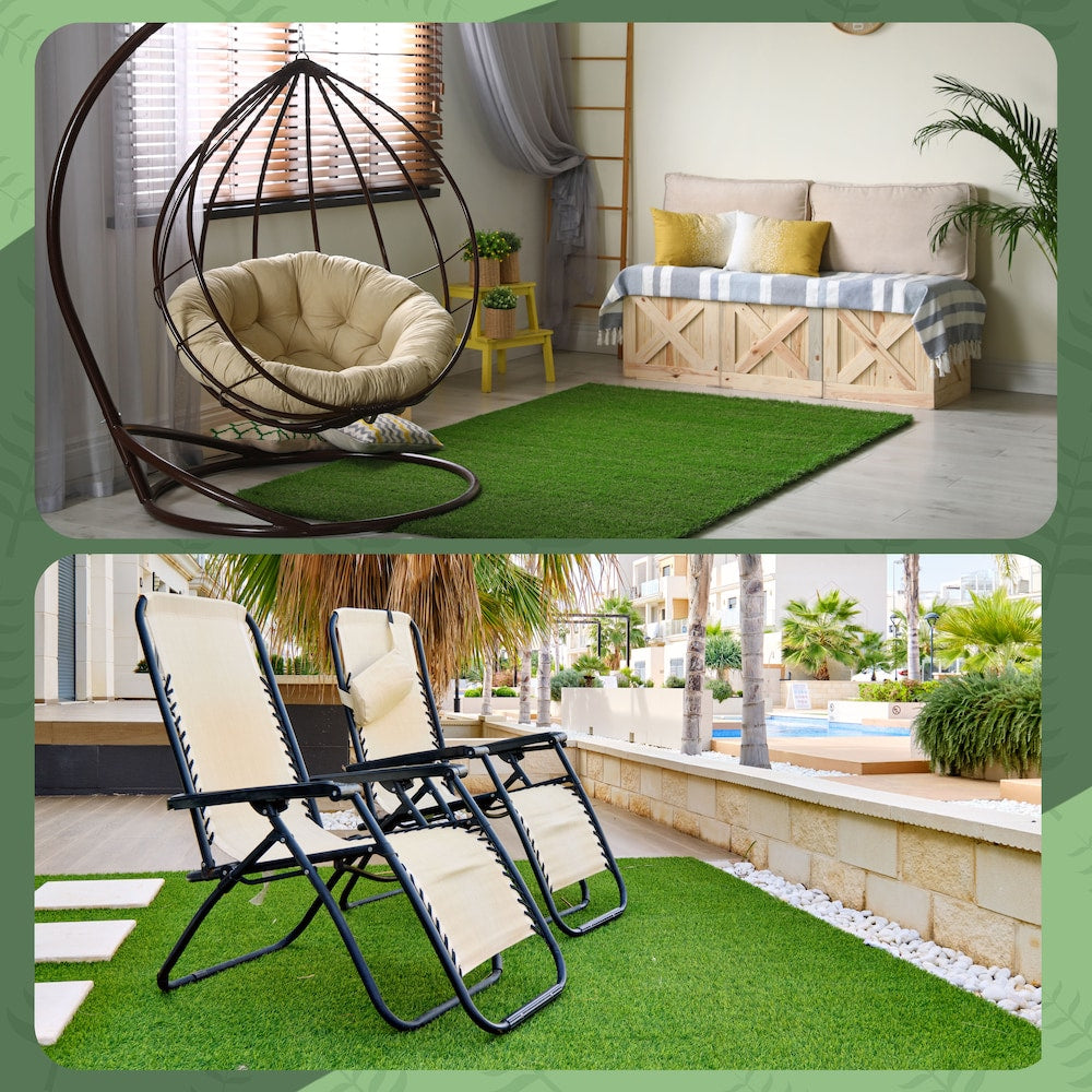 Tapis de gazon artificiel de 6 pi x 10 pi pour chiens de compagnie, intérieur et extérieur