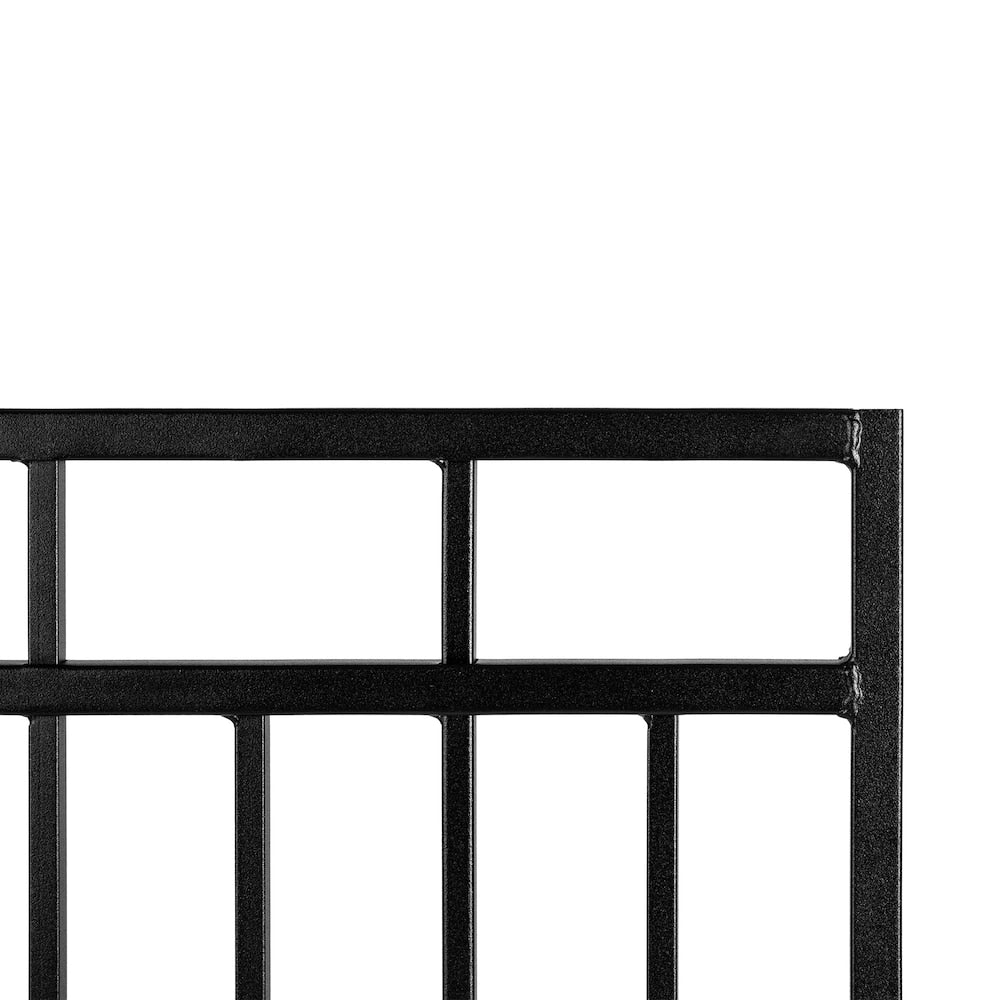 2.75 ft. x 3.83 ft. Benitoite Profile Black Iron Center Point Fence Gate