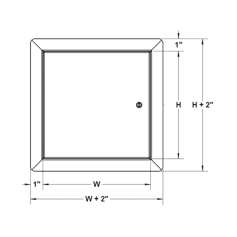 12" x 12" Stainless-Steel Flush Universal Access Panel with Exposed Flange