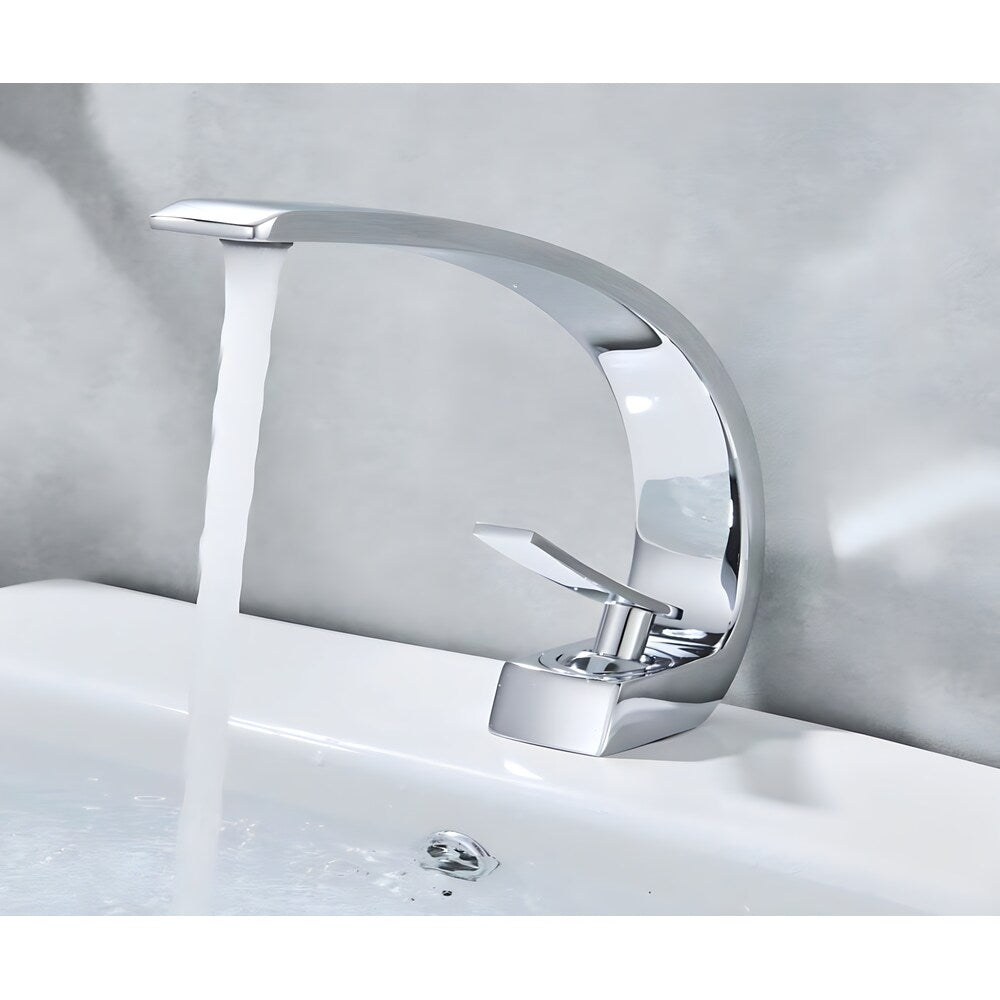 Island-A 1H Faucet in Chrome with Pop Up Drain in Chrome