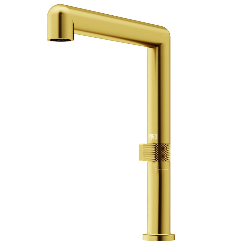 Jewel 11 in. H Single Handle Kitchen Bar Faucet in Matte Brushed Gold