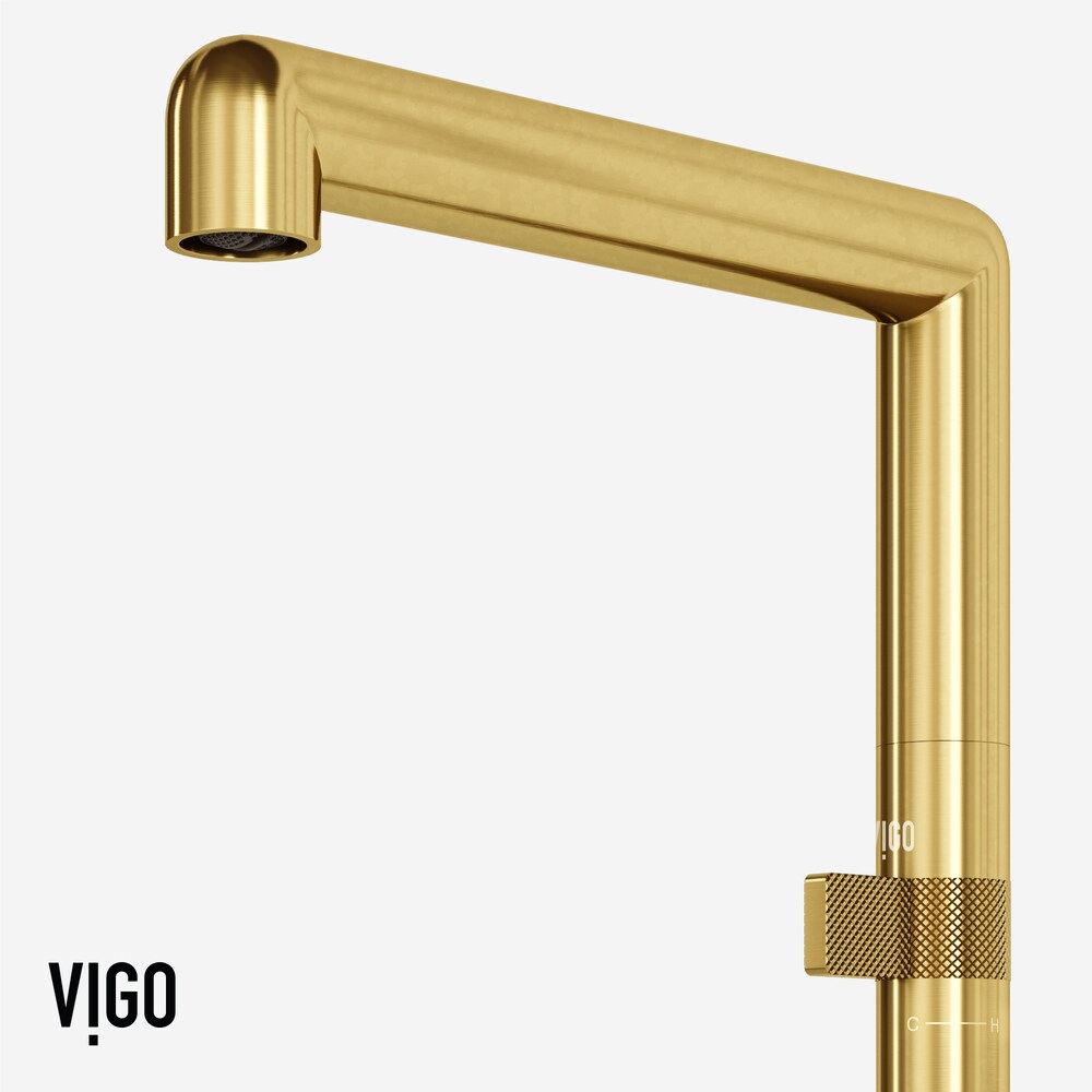 Jewel 11 in. H Single Handle Kitchen Bar Faucet in Matte Brushed Gold