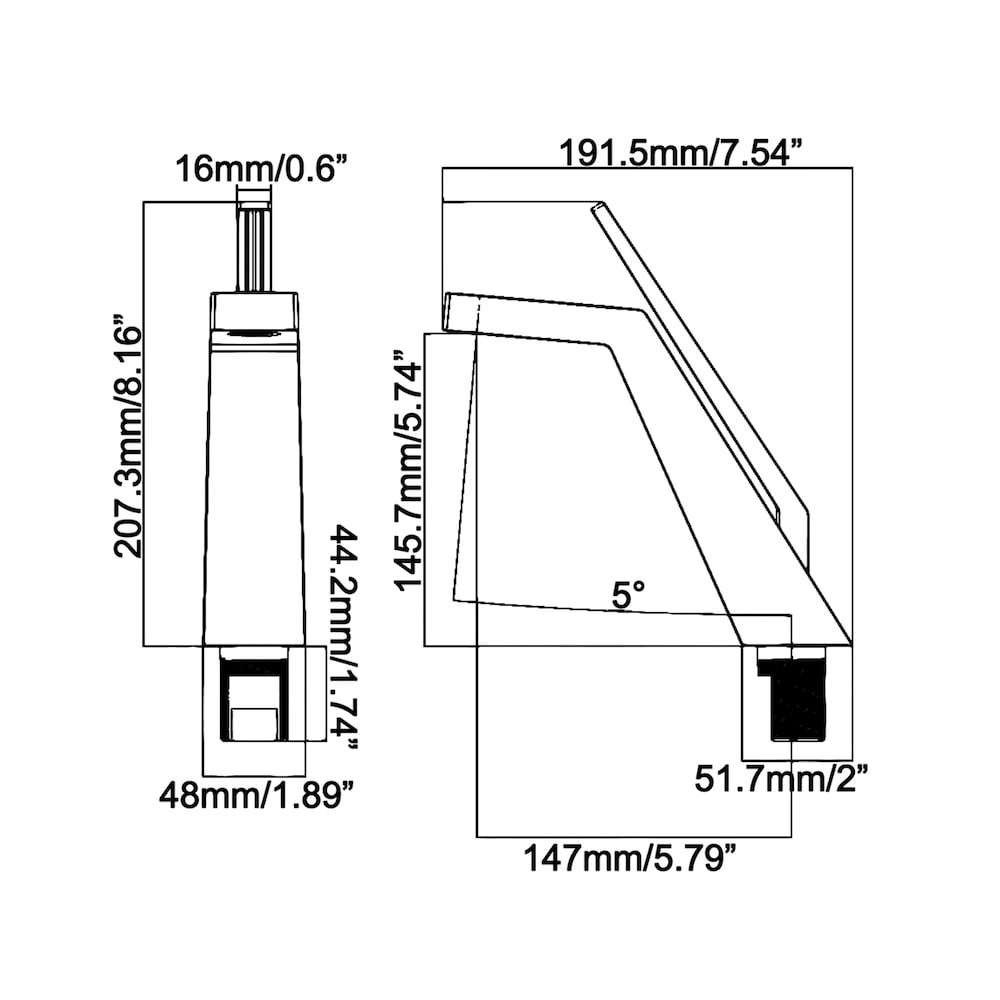 WBF1 Brushed Gold Single Hole Bathroom Sink Faucet with Single Handle