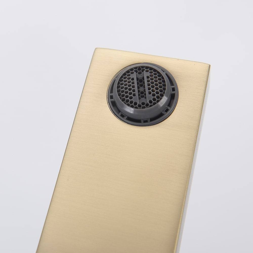 WBF1 Brushed Gold Single Hole Bathroom Sink Faucet with Single Handle