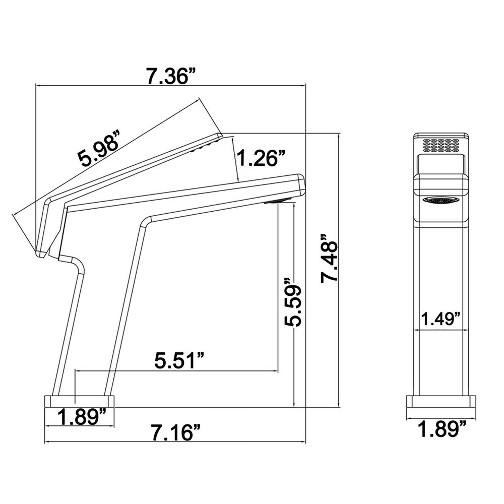 WBF4 Matte Black Single Hole Bathroom Sink Faucet with Single Handle