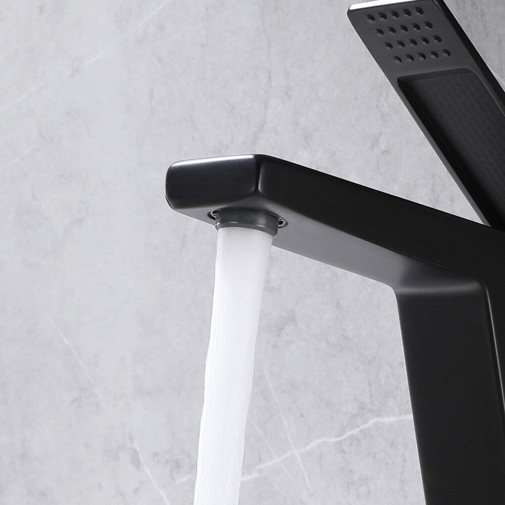 WBF4 Matte Black Single Hole Bathroom Sink Faucet with Single Handle
