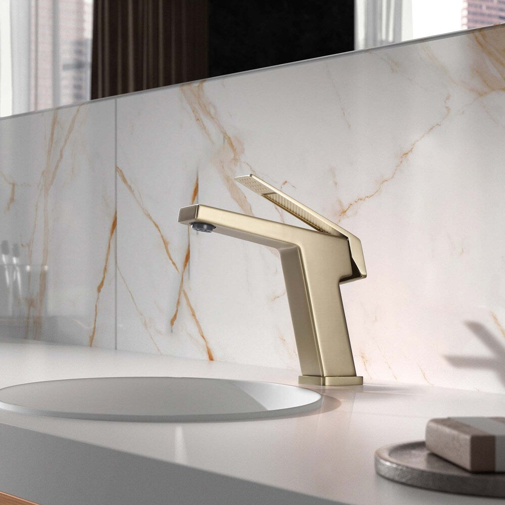 WBF4 Brushed Gold Single Hole Bathroom Sink Faucet with Single Handle