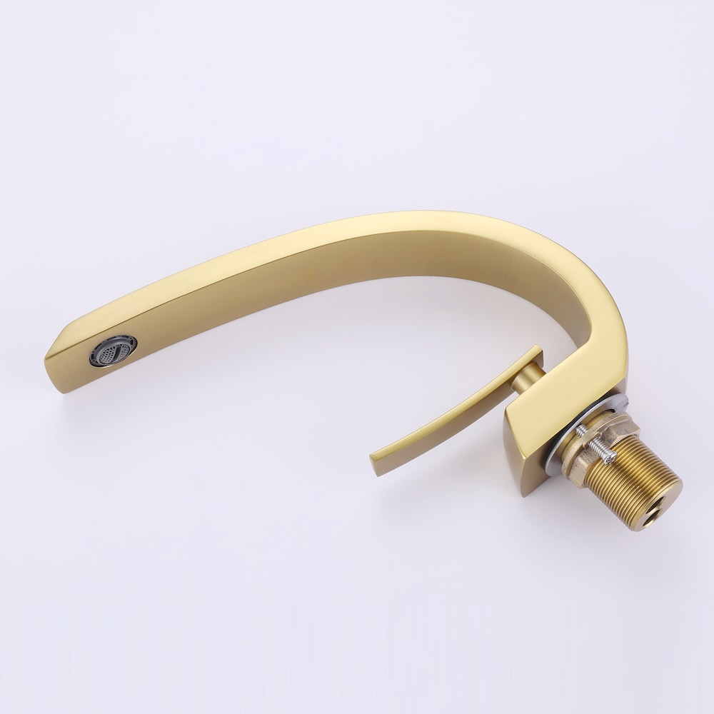 WBF9 Brushed Gold Single Hole Bathroom Sink Faucet with Single Handle