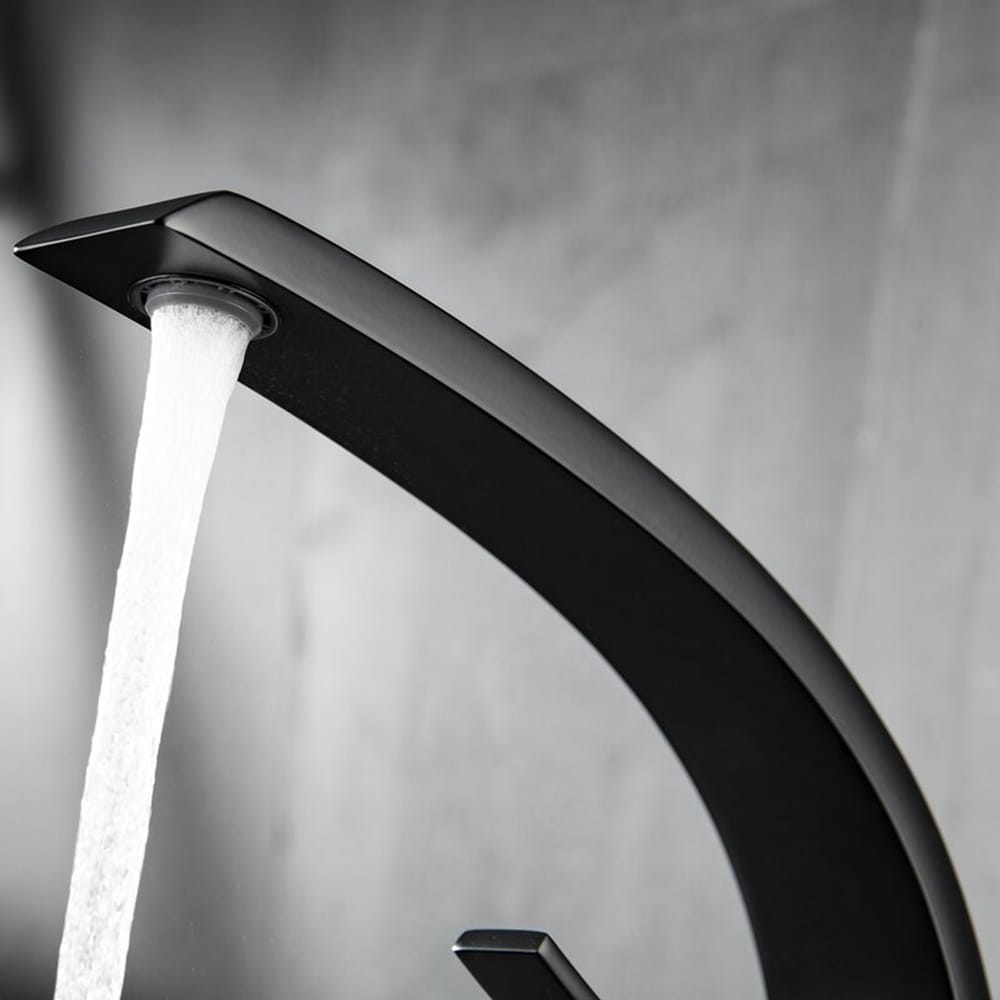WBF9 Matte Black Single Hole Bathroom Sink Faucet with Single Handle