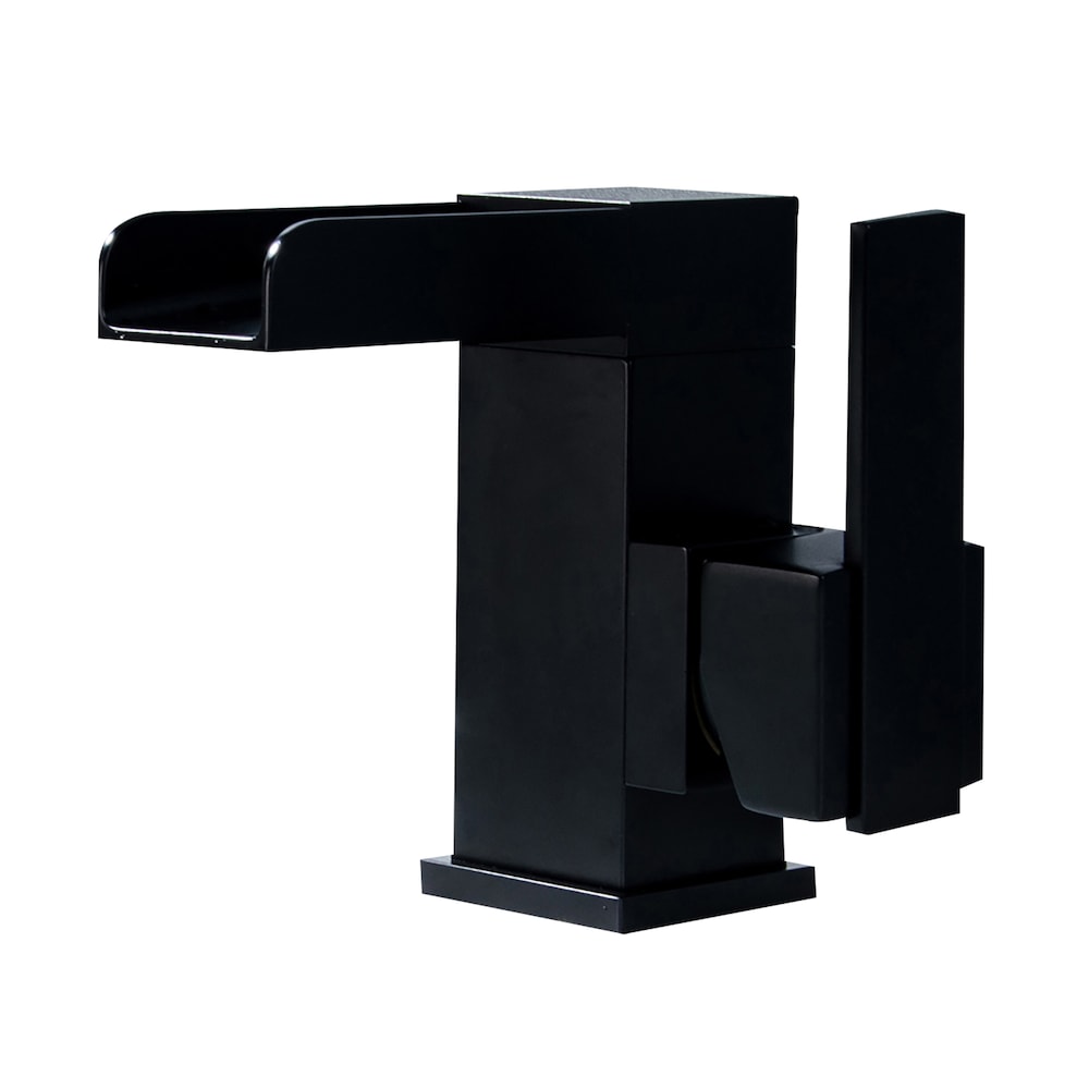 WBF11 Single Hole Bathroom Sink Faucet with Single Handle in Matte Black