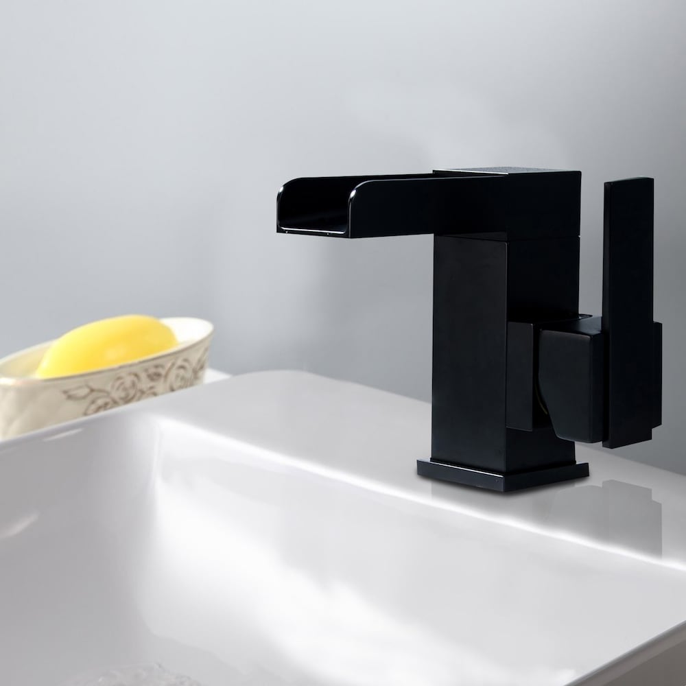 WBF11 Single Hole Bathroom Sink Faucet with Single Handle in Matte Black