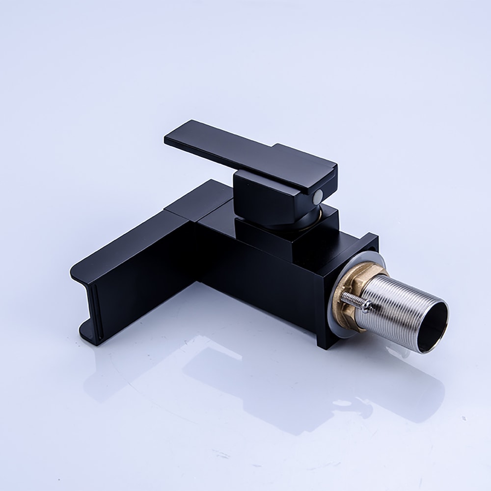 WBF11 Single Hole Bathroom Sink Faucet with Single Handle in Matte Black