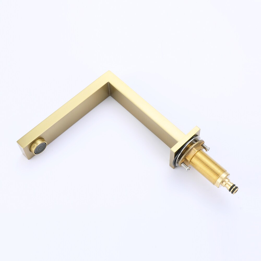 WBF12 Widespread Bathroom Sink Faucet with 2 Handle in Brushed Gold
