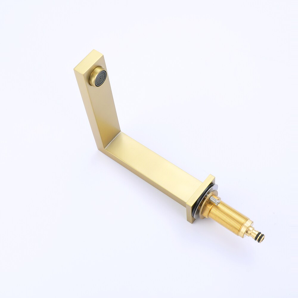 WBF12 Widespread Bathroom Sink Faucet with 2 Handle in Brushed Gold