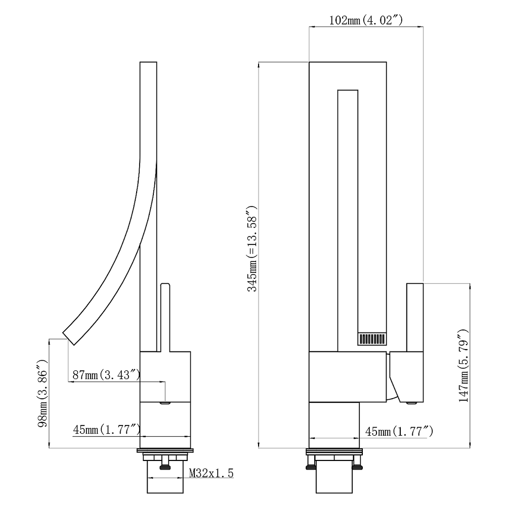 WBF14 Brushed Gold Single Hole Bathroom Sink Faucet with Single Handle