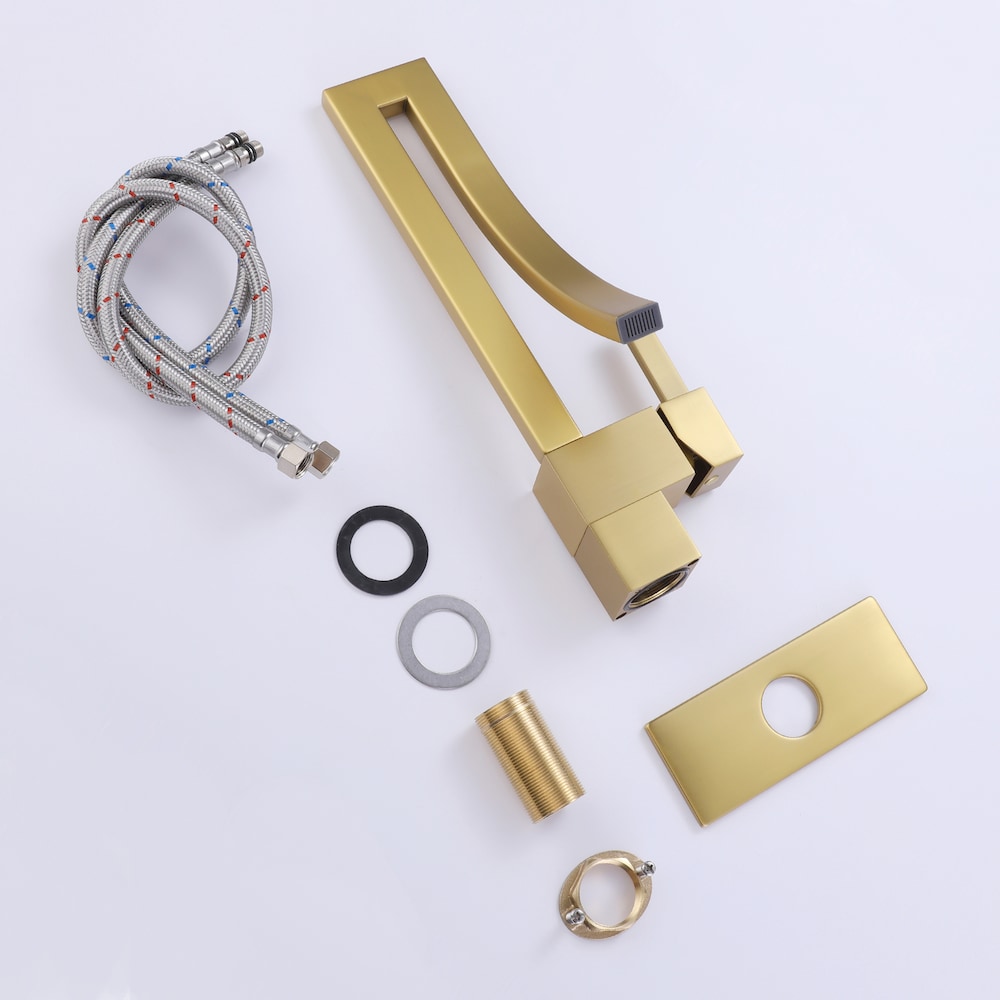 WBF14 Brushed Gold Single Hole Bathroom Sink Faucet with Single Handle