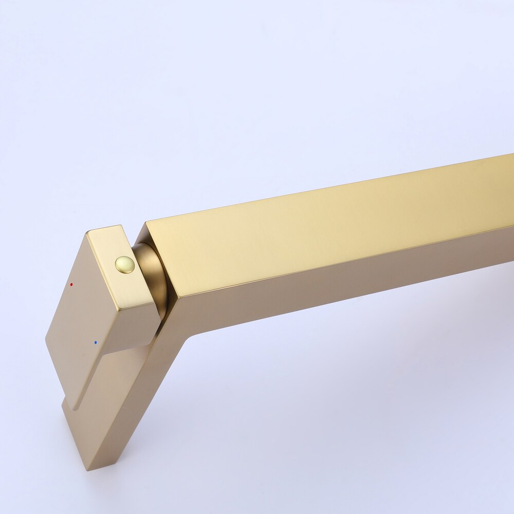 WBF16 Brushed Gold Single Hole Bathroom Sink Faucet with Single Handle and Deck Plate