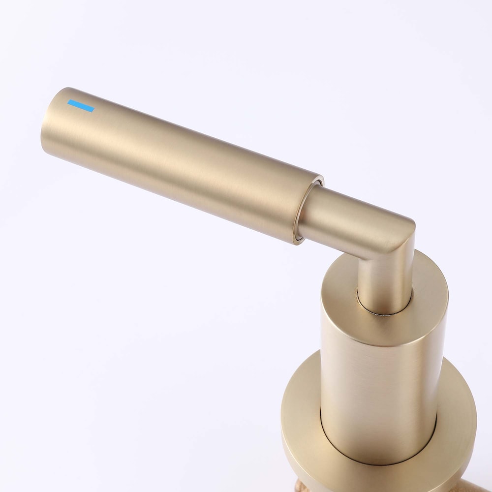 WBF18 Wall Mount Bathroom Sink Faucet with 2 Handle in Brushed Gold