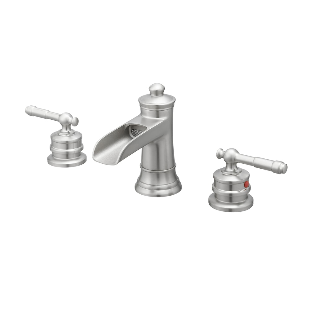 Nova 8 inches Double-Handle Vessel Sink Faucet with Pop-Up Drain in Brushed Nickel