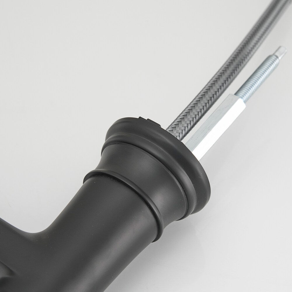 Nova 8 inches Double-Handle Vessel Sink Faucet with Pop-Up Drain in Matte Black