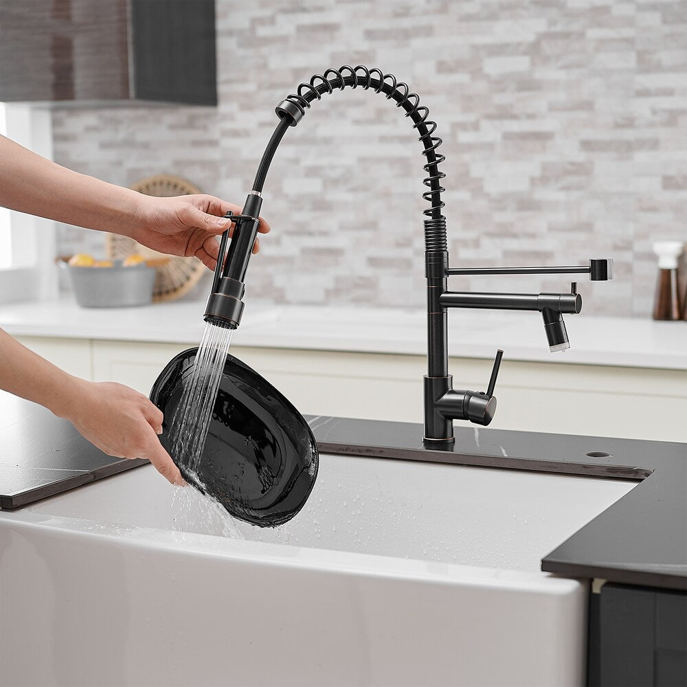 QZ5 Single-Handle Pull-Down Sprayer Kitchen Fauce in Oil Rubbed Bronze