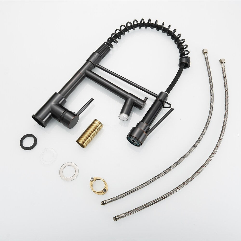 QZ5 Single-Handle Pull-Down Sprayer Kitchen Fauce in Oil Rubbed Bronze