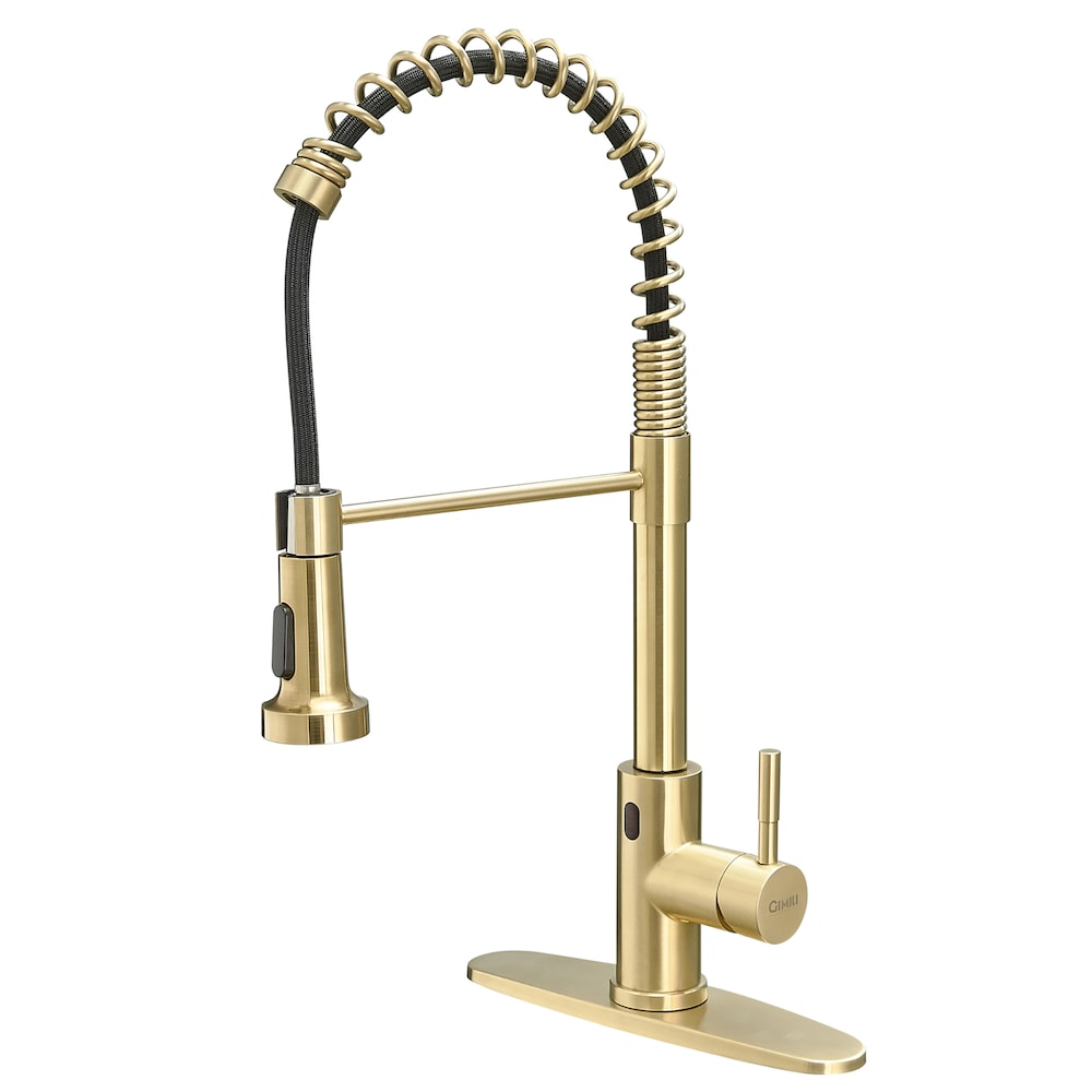 QZ8 Single-Handle Touchless Kitchen Faucet in Brushed Gold