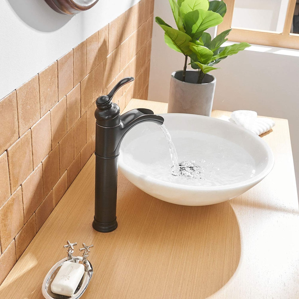 BZ1 Single Hole Bathroom Sink Faucet with Pop Up Drain in Oil Rubbed Bronze