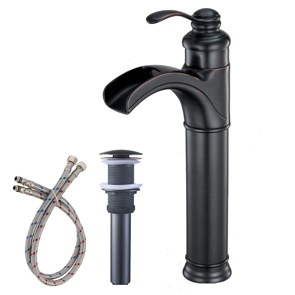 BZ1 Single Hole Bathroom Sink Faucet with Pop Up Drain in Oil Rubbed Bronze