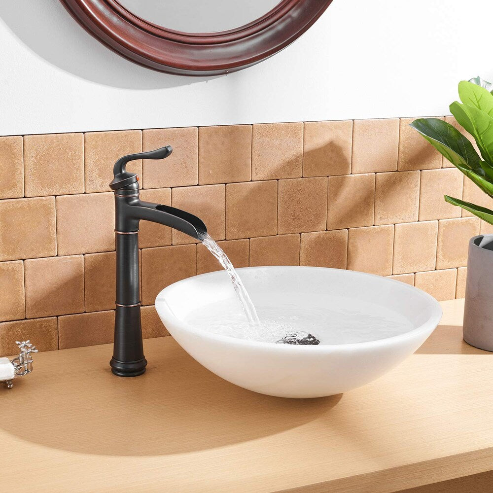 BZ3 Single Hole Bathroom Sink Faucet with Pop Up Drain in Oil Rubbed Bronze