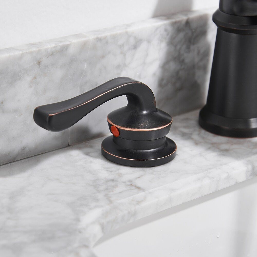 BZ80 Widespread Bathroom Sink Faucet with Two Handles in Oil Rubbed Bronze