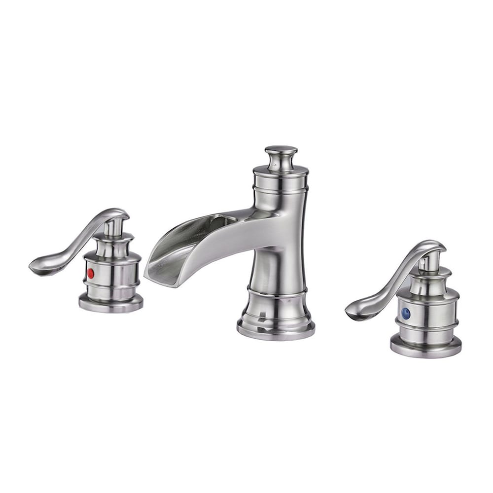 BZ9 Widespread Bathroom Sink Faucet with Two Handles in Brushed Nickel